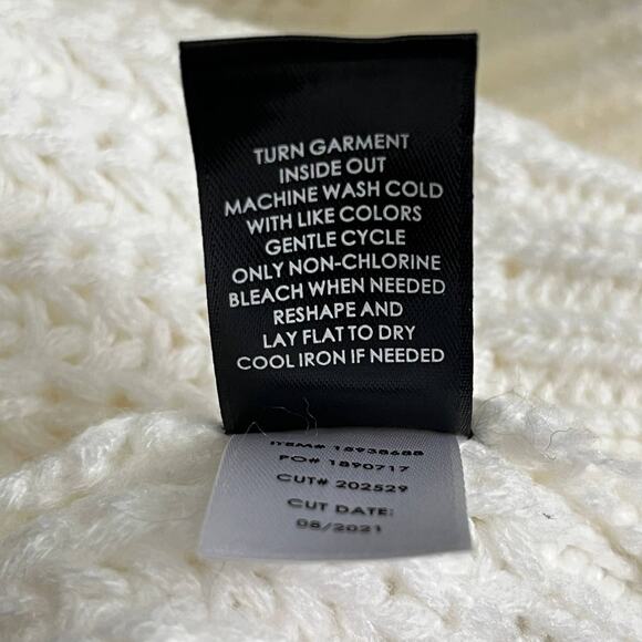 Torrid Open Back Tie Bow Sweater Oversized Knit Long Sleeve Pullover Ivory 1X - Picture 8 of 10